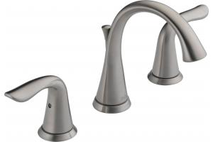 Delta 3538LF-SS Lahara Brilliance Stainless Two Handle Widespread Lavatory Faucet