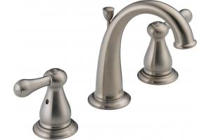 Delta 3575LF-SS Leland Brilliance Stainless Two Handle Widespread Lavatory Faucet