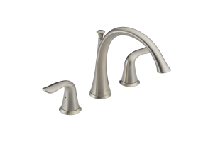 Delta T2738-SS Lahara Brilliance Stainless Two Handle Roman Tub Faucet Trim with Lever Handles