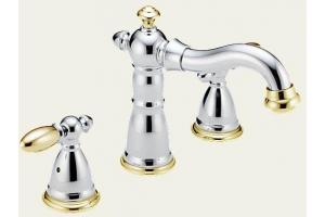 Delta T2755-CBLHP Victorian Chrome & Brilliance Polished Brass Roman Tub Faucet Trim Kit