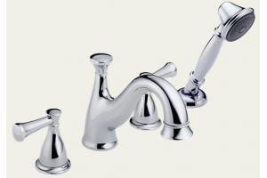 Delta T4740-LHP Lockwood Chrome Roman Tub Faucet with Hand Shower Trim