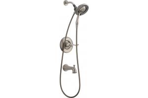 Delta 144939-SS-I Carlisle Stainless Monitor 14 Series Tub And Shower With In2Ition Two-In-One Shower