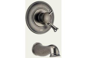 Delta T17140-PT Lockwood Aged Pewter Monitor Scald-Guard Tub Trim with Volume Control
