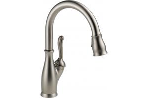 Delta 9178-SS-DST Leland Brilliance Stainless Single Handle Pull-Down Kitchen Faucet