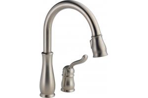 Delta 978-SSWE-DST Leland Brilliance Stainless Single Handle Pull-Down Kitchen Faucet