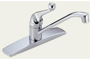Delta 100-WF Classic Chrome Single Handle Kitchen Faucet
