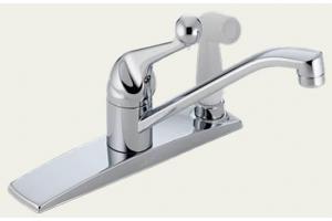 Delta 300-WF Classic Chrome Single Handle Kitchen Faucet
