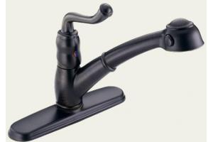 Delta Saxony 473-RB Venetian Bronze Pull-Out Kitchen Faucet