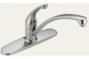 Delta Signature 140-SSWF Brilliance Stainless Single Handle Kitchen Faucet