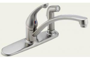 Delta 340-SSWF Signature Brilliance Stainless Single Handle Kitchen Faucet