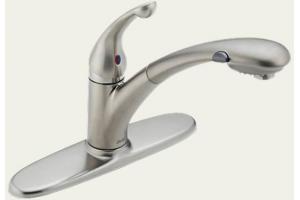 Delta Signature 470-SS Brilliance Stainless Pull-Out Kitchen Faucet
