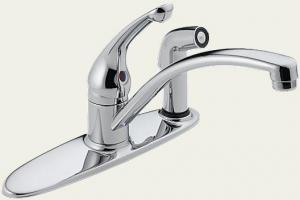 Delta 302-WF Sincerity Chrome Single Handle Kitchen Faucet