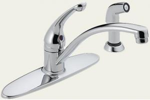 Delta 402-WF Sincerity Chrome Single Handle Kitchen Faucet