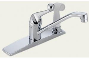 Delta 300-WFTP Tract Pack Chrome Single Handle Kitchen Faucet