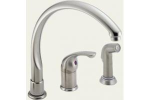 Delta Waterfall 172-SSWF Brilliance Stainless Single Handle Kitchen Faucet