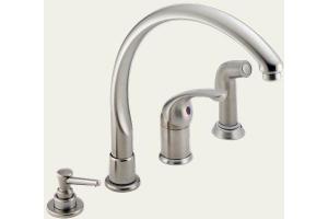 Delta Waterfall 174-SSWF Brilliance Stainless Single Handle Kitchen Faucet