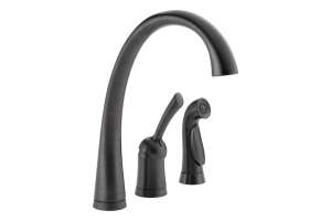 Delta 4380T-RB-DST Pilar Venetian Bronze Single Handle Kitchen Faucet with Touch2O Technology and Spray