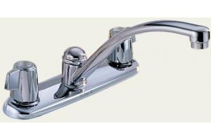 Delta 2100-TP Tract Pack Chrome Two Handle Kitchen Faucet