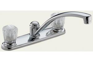 Delta 2102-TP Tract Pack Chrome Two Handle Kitchen Faucet