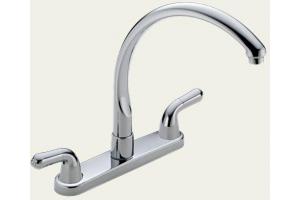 Delta 2176-LHP Waterfall Chrome Two Handle Kitchen Faucet