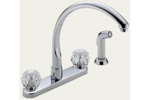 Delta 2476 Waterfall Chrome Two Handle Kitchen Faucet