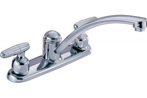 Delta 2100-HDF HDF Chrome Two Handle Kitchen Faucet