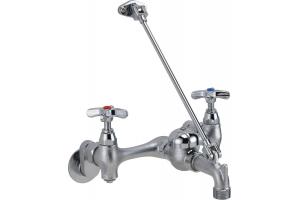 Delta 28T9 Rough Chrome Two Handle 8\" Wall-Mount Service Sink Faucet