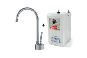 Franke LB8180-HT Twin Satin Nickel Hot Water Beverage Faucet with On-Demand Hot Water Dispenser