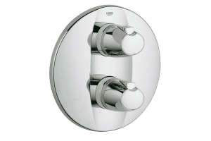 Grohe Grohtherm 3000 19 256 000 Chrome Integrated Thermostatic & Volume Control Trim Kit with Grip Handle