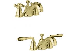 Grohe Seabury 20 122 R00 Polished Brass 4\" Mini Wideset Faucet with Pop-Up