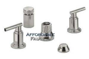 Grohe Atrio 24 016 AV0+18 027 AV0 Satin Nickel Wideset Bidet Faucet with Lever Handles