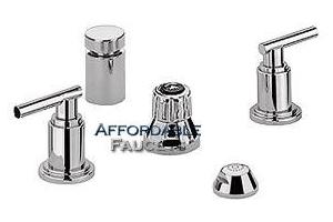 Grohe Atrio 24 016 BE0+18 027 BE0 Sterling Wideset Bidet Faucet with Lever Handles