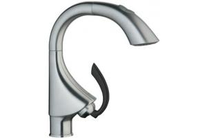 Grohe K4 32 073 KD0 Stainless Steel/Soft Black Dual-Spray Pull-Out Prep Sink Faucet