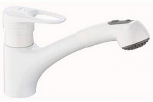 Grohe Europlus II 33 939 L00 White Pull-Out Kitchen Faucet