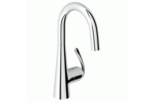 Grohe Ladylux3 32 283 000 Starlight Prep Sink Dual Spray Pull Down Faucet