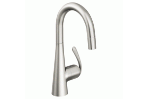 Grohe Ladylux3 32 283 SD0 Stainless Steel Prep Sink Dual Spray Pull Down Faucet