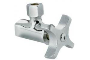 Kohler K-7662-CP Polished Chrome Angle Stop with Four-Arm Handle and 3/8\" Npt, for Flexible Riser