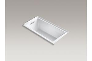 Kohler Underscore K-1121-L-0 White 60\" X 30\" Bath with Three-Sided Integral Tile Flange and Left-Hand Drain