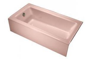Kohler Bellwether K-875-45 Wild Rose Bath Tub with Integral Apron and Left-Hand Drain
