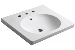 Kohler Persuade Circ K-2957-1-NY Dune Integrated Lavatory with Single-Hole Faucet Hole Drilling