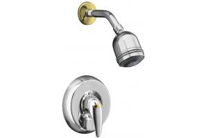 Kohler Coralais K-T15613-4-CB Polished Chrome/Polished Brass Accents Shower Trim with Lever Handle