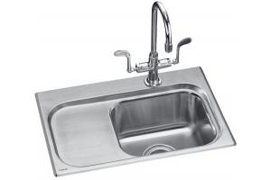 Kohler Ravinia K-3234-1 Self-Rimming Entertainment Sink with Single-Hole Faucet Punching
