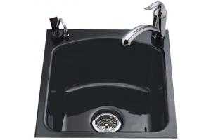 Kohler Napa K-5848R-1-96 Biscuit Tile-In Entertainment Sink with Single-Hole Faucet Drilling at Right
