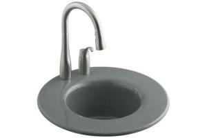 Kohler Cordial K-6490-3-KG Vapour Green Cast Iron Entertainment Sink with Three Faucet Hole Drillings