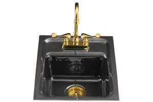 Kohler Aperitif K-6540-2-96 Biscuit Tile-In Entertainment Sink with Two-Hole Faucet Drilling for 4\" Center Faucets