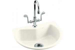 Kohler Entertainer K-6558-1-58 Thunder Grey Self-Rimming Entertainment Sink with Single-Hole Faucet Drilling