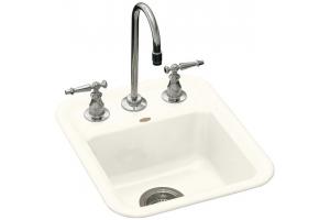 Kohler Aperitif K-6560-2-FD Cane Sugar Self-Rimming Entertainment Sink with Two-Hole Faucet Drilling for 4\" Center Faucets