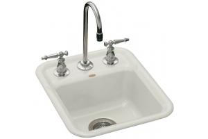 Kohler Aperitif K-6560-3-95 Ice Grey Self-Rimming Entertainment Sink with Three-Hole Faucet Drilling for 8\" Center Faucets