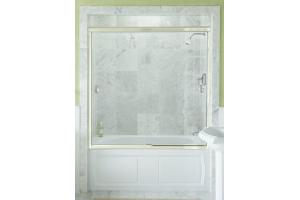 Kohler Devonshire K-704410-L-MX Matte Nickel Bypass Bath Door with Crystal Clear Glass