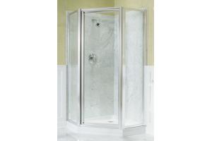 Kohler Devonshire K-704517-L-SH Bright Silver Neo-Angle Shower Enclosure with Crystal Clear Glass